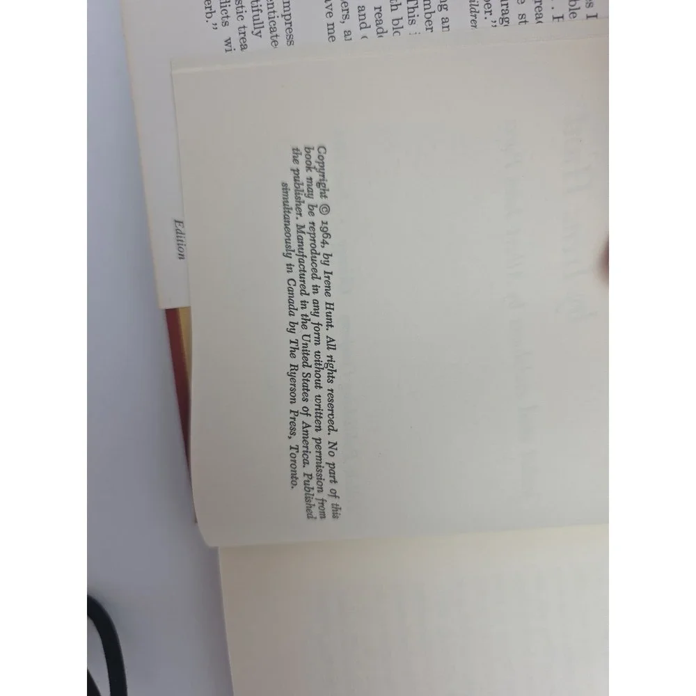Vintage 1964 Across Five Aprils - Irene Hunt- Book Club Edition HC Dust Jacket